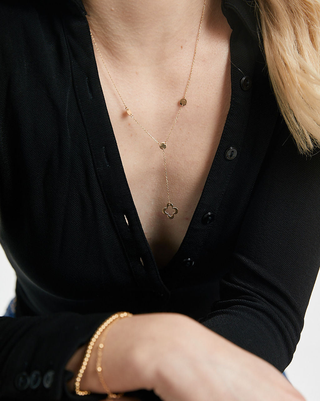 Clover Drop Necklace