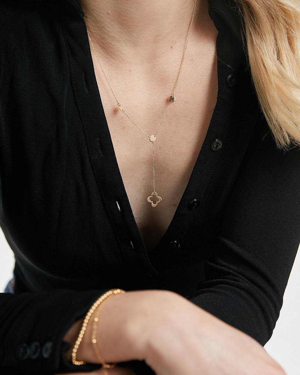 Clover Drop Necklace